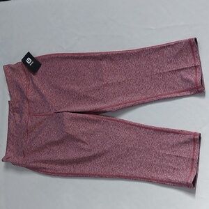 IDEOLOGY Womens high Rise crop leggings Back pocket athletic swet‎ wine L